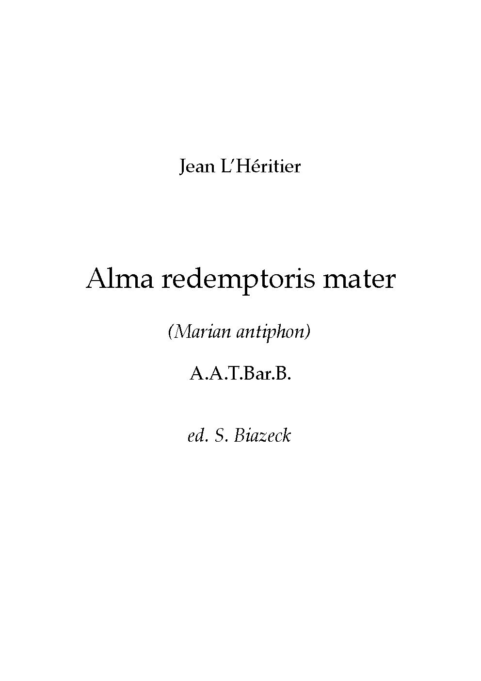 Alma Redemptoris mater a 5