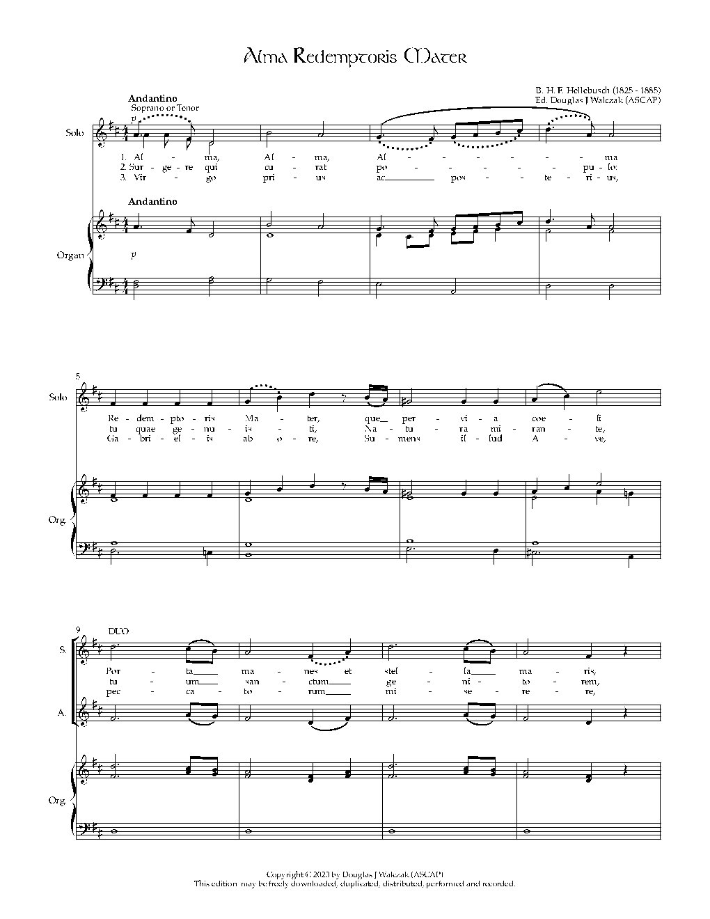 Alma Redemptoris Mater no. 1