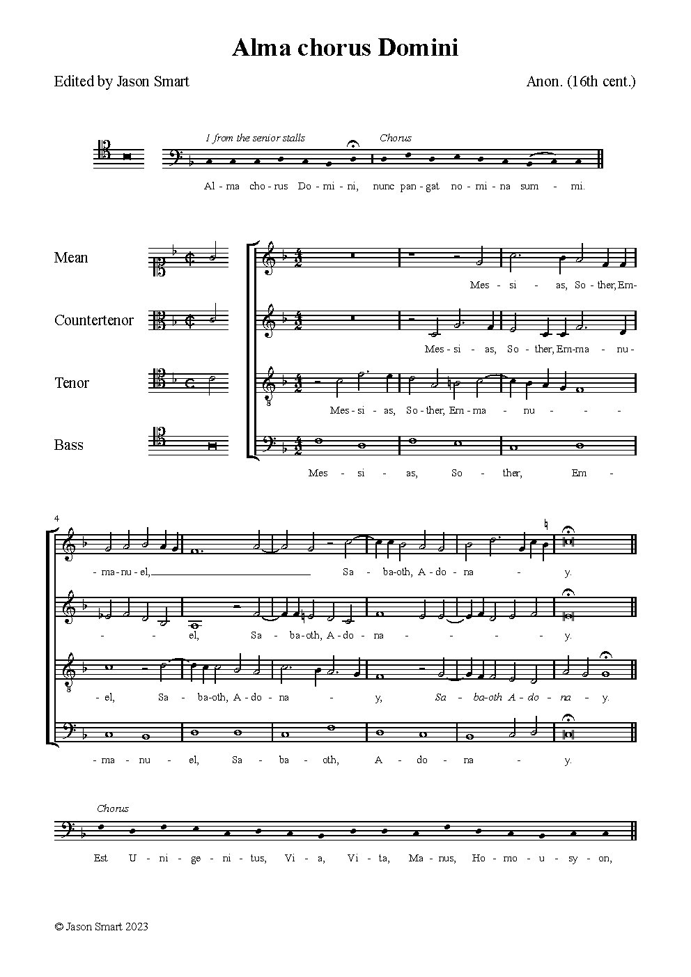 Alma chorus Domini
