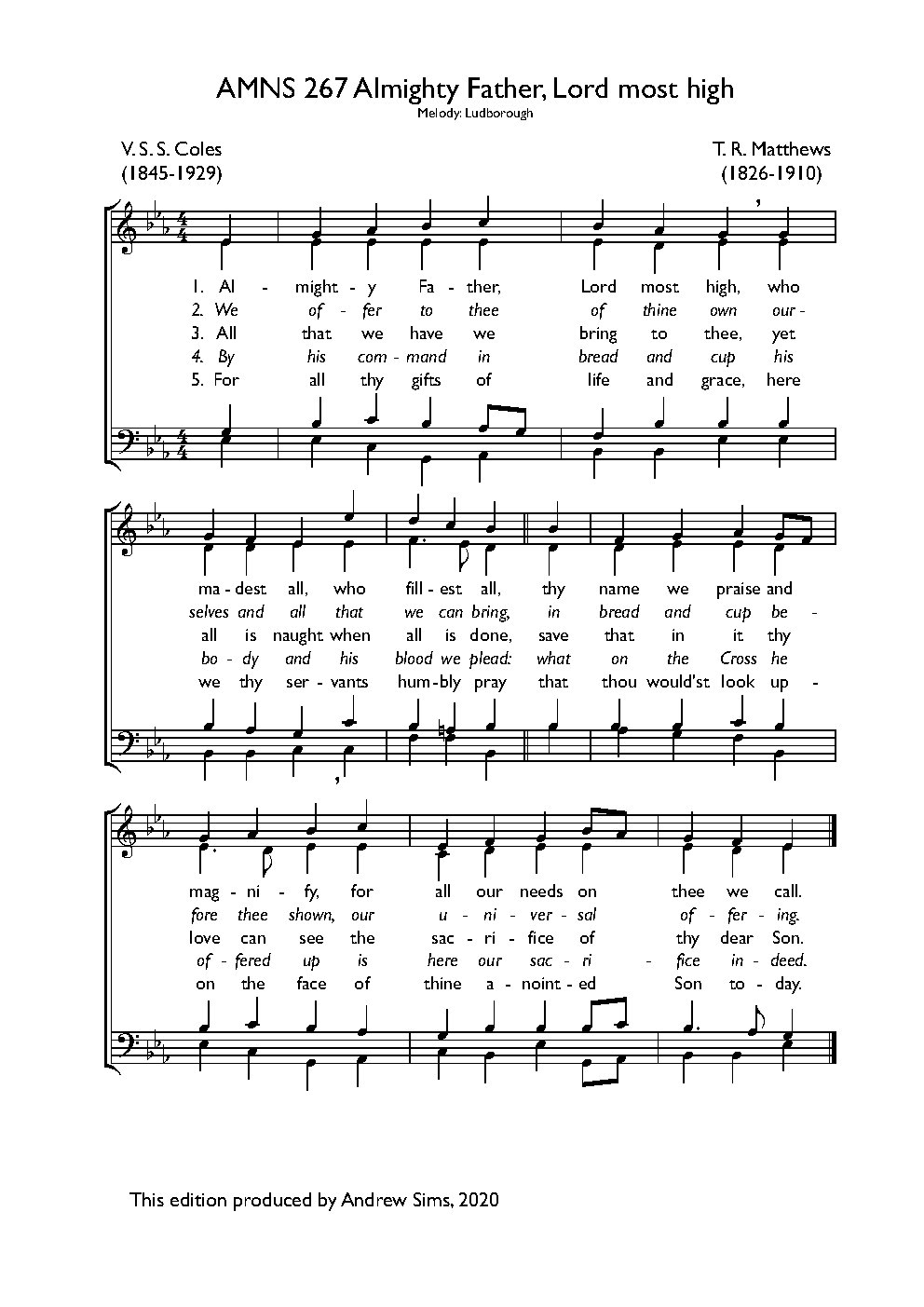 Almighty Father, Lord most high - Choir Script PDF Thumbnail