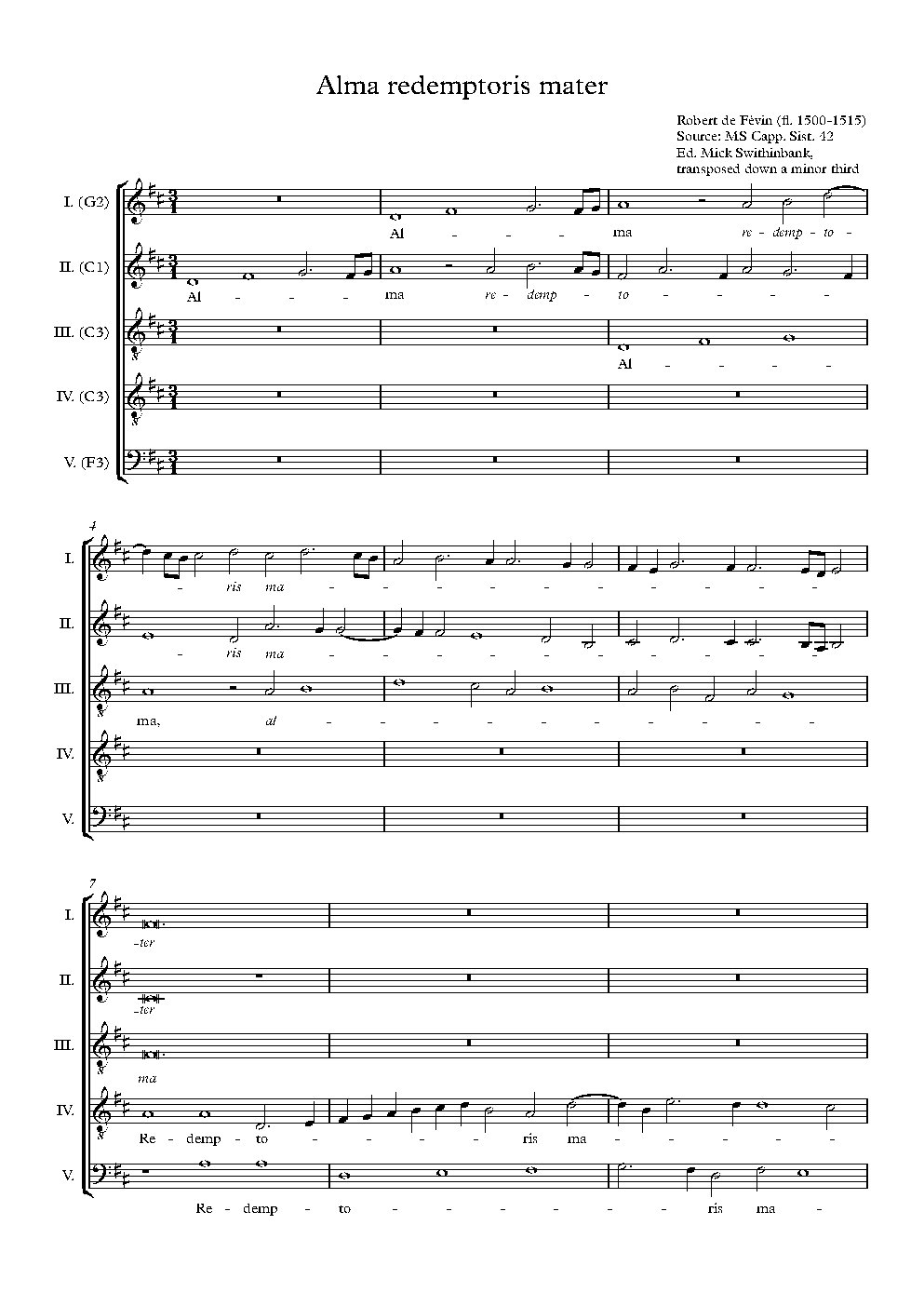 Alma redemptoris mater - Choir Script PDF Thumbnail