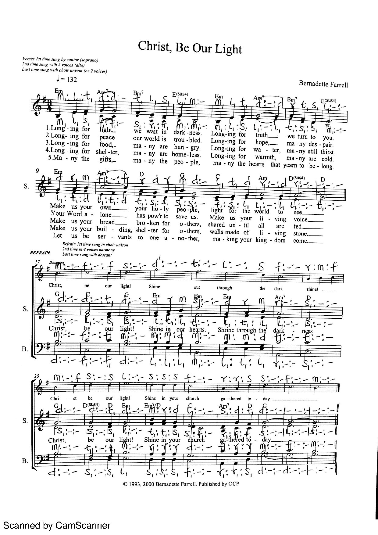 Christ Be Our Light 2 - Download Choir Script PDF