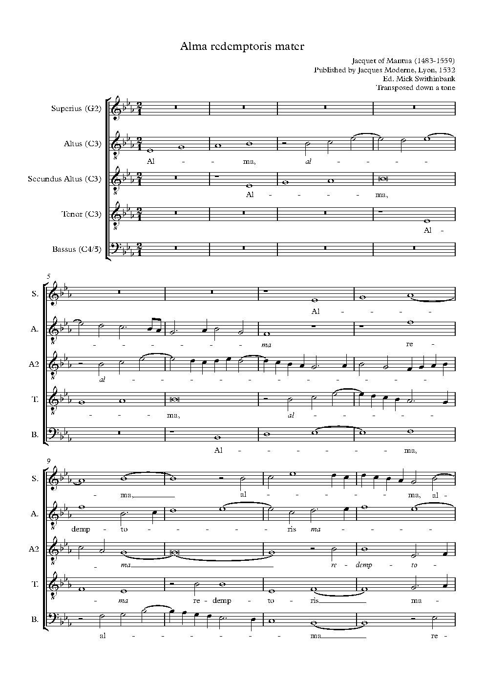 Alma redemptoris mater - Choir Script PDF Thumbnail
