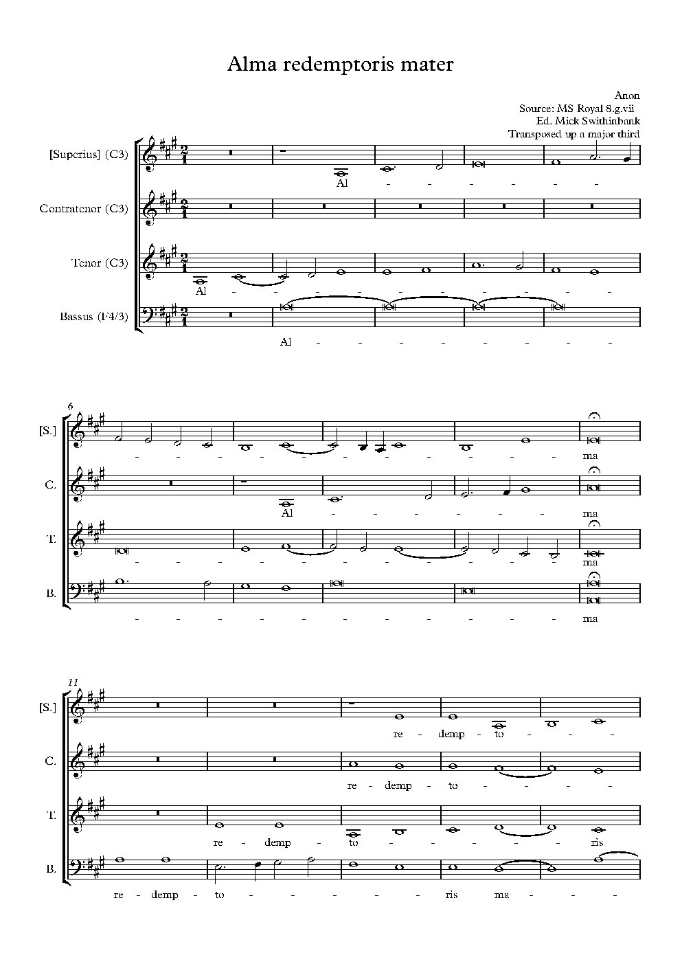 Alma redemptoris mater (Royal 8.g.vii)