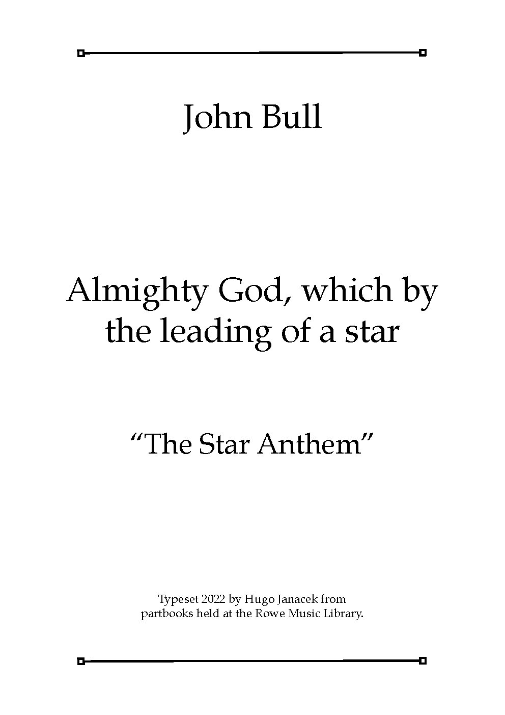 Almighty God, which by the leading of a star