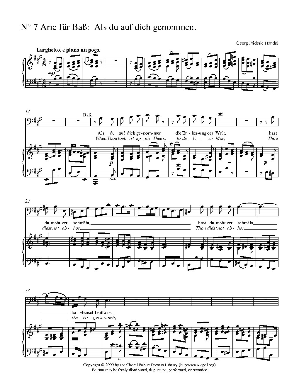 Als du auf dich genommen - Choir Script PDF Thumbnail