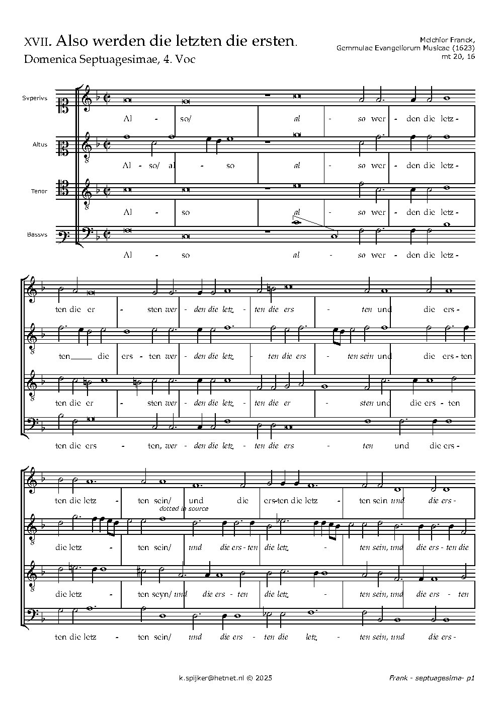 Also werden die letzten die ersten - Choir Script PDF Thumbnail