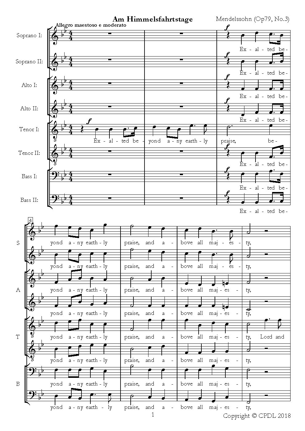 Am Himmelsfahrtstage, Op. 79, No. 3