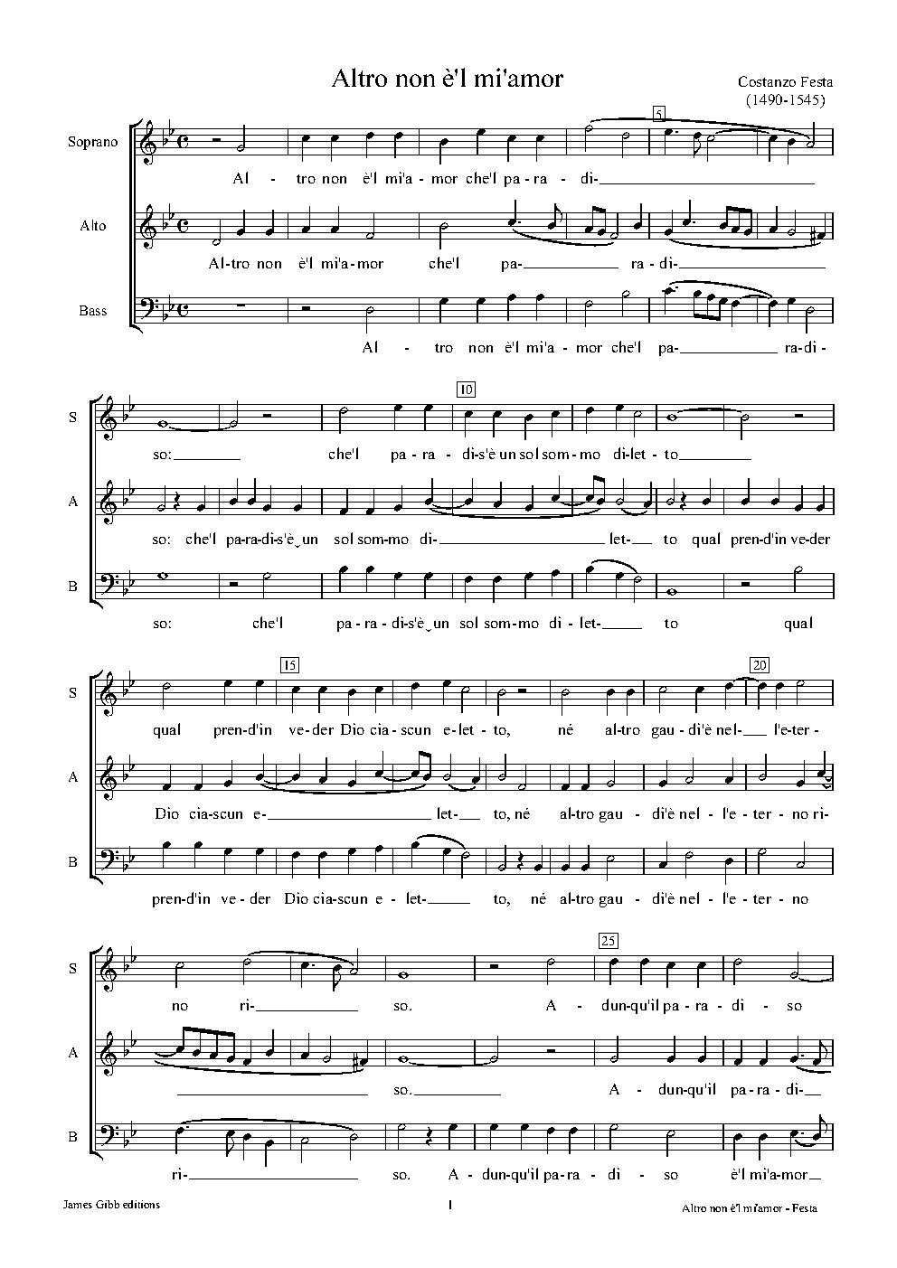 Altro non è'l mi'amor - Choir Script PDF Thumbnail