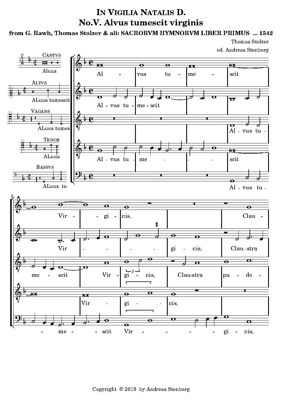 Alvus tumescit virginis - Choir Script PDF Thumbnail