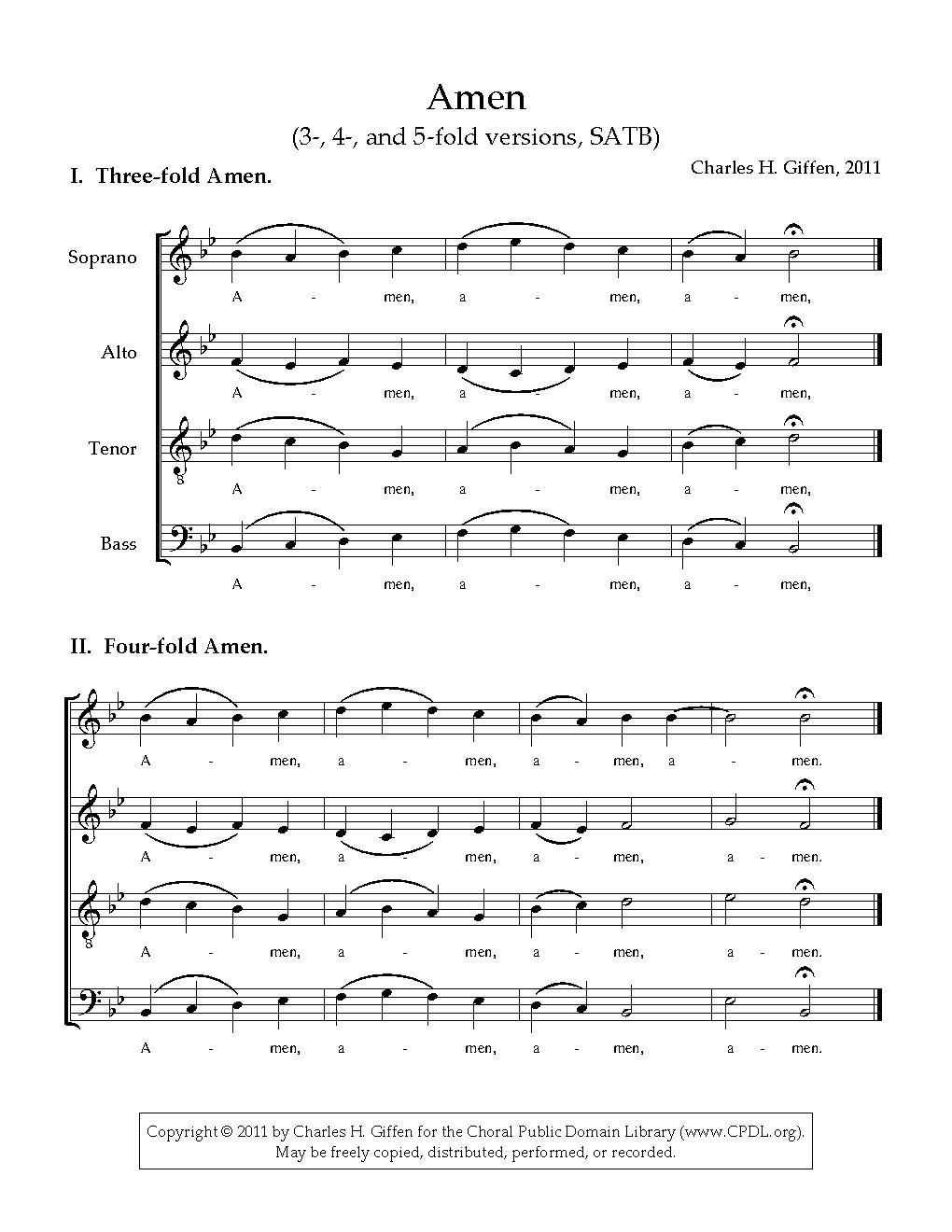 Amen - Choir Script PDF Thumbnail