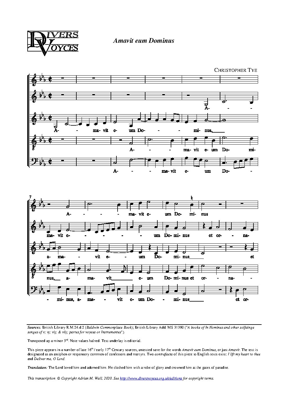 Amavit eum Domine