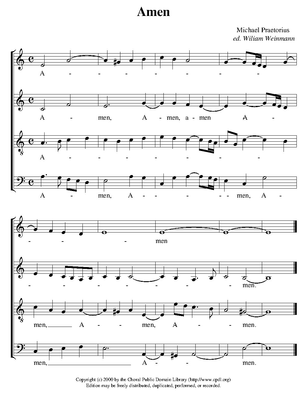 Amen - Choir Script PDF Thumbnail