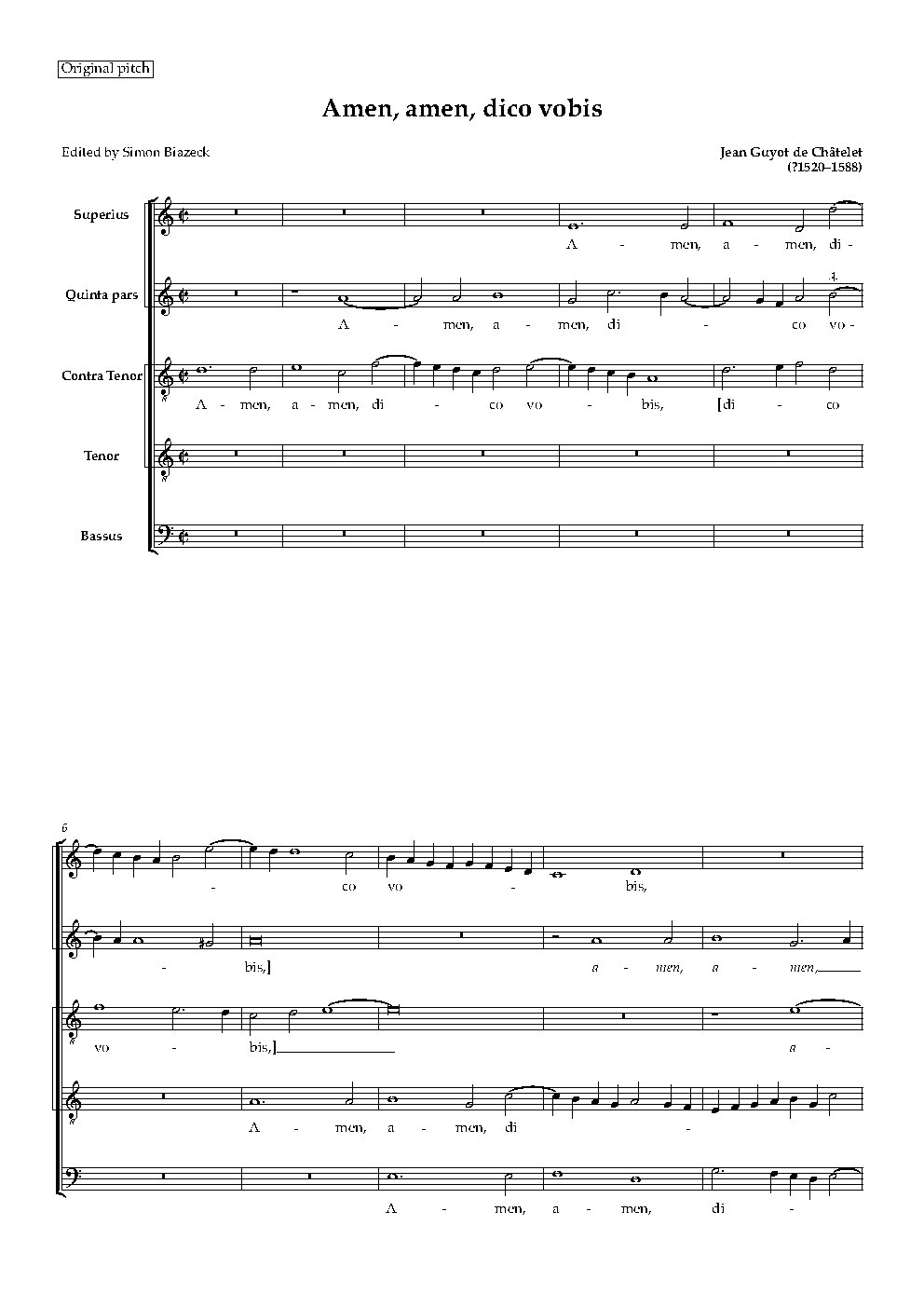Amen amen dico vobis, nisi maducaveris - Choir Script PDF Thumbnail