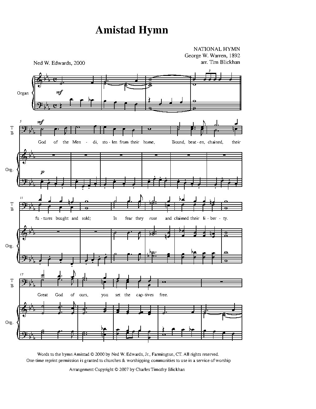 Amistad Hymn