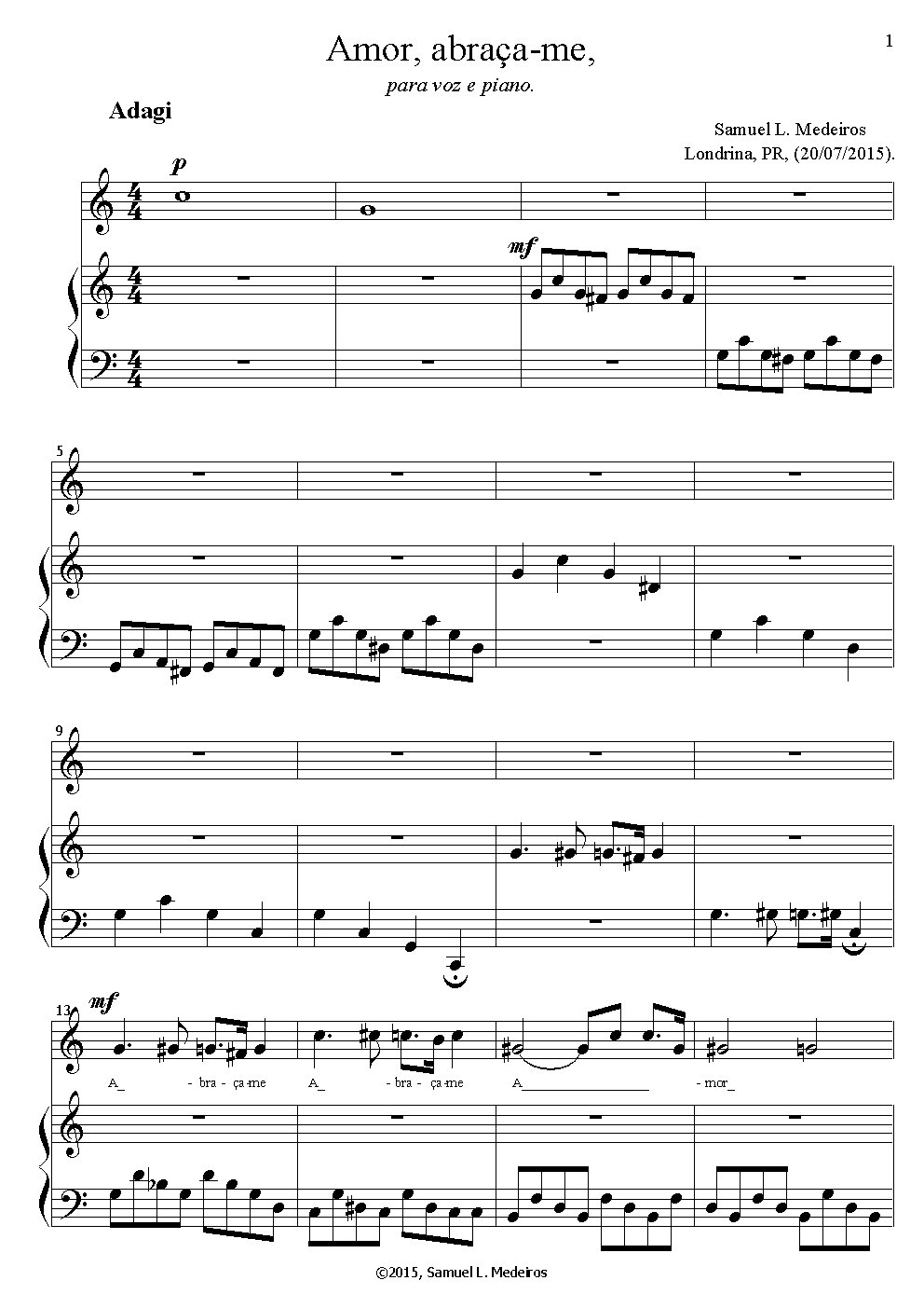 Amor, abraça-me