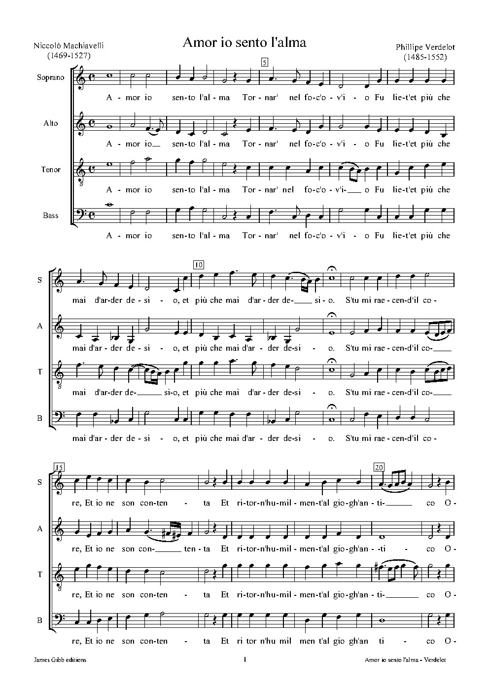 Amor, io sento l'alma - Choir Script PDF Thumbnail