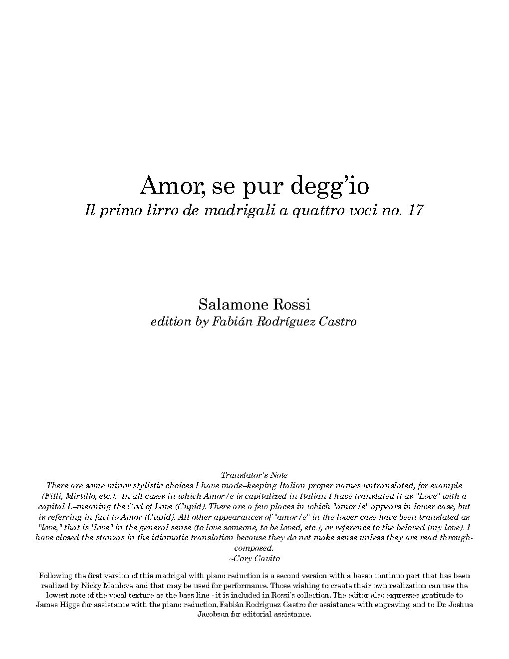 Amor, se pur degg'io