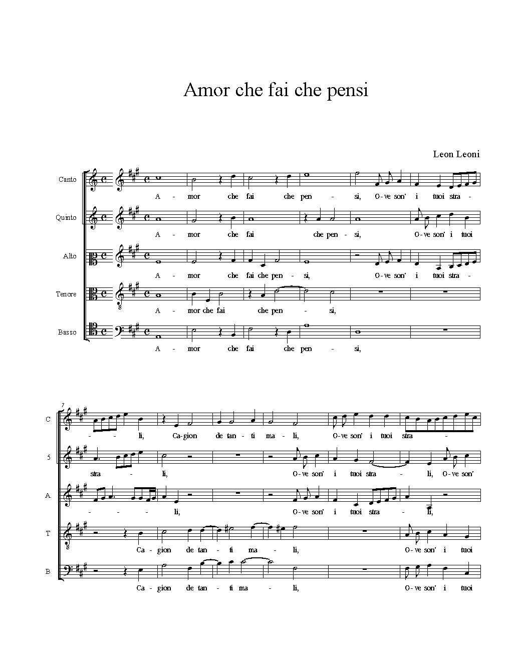 Amor che fai che pensi