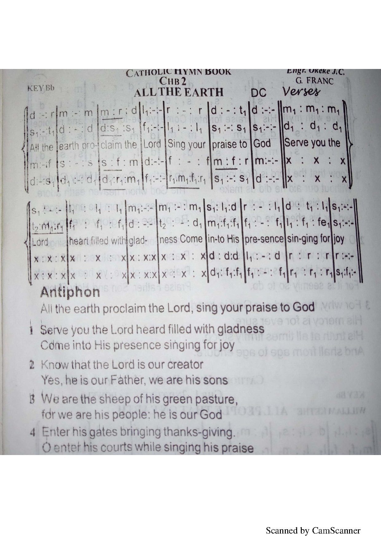 All The Earth - Download Choir Script PDF
