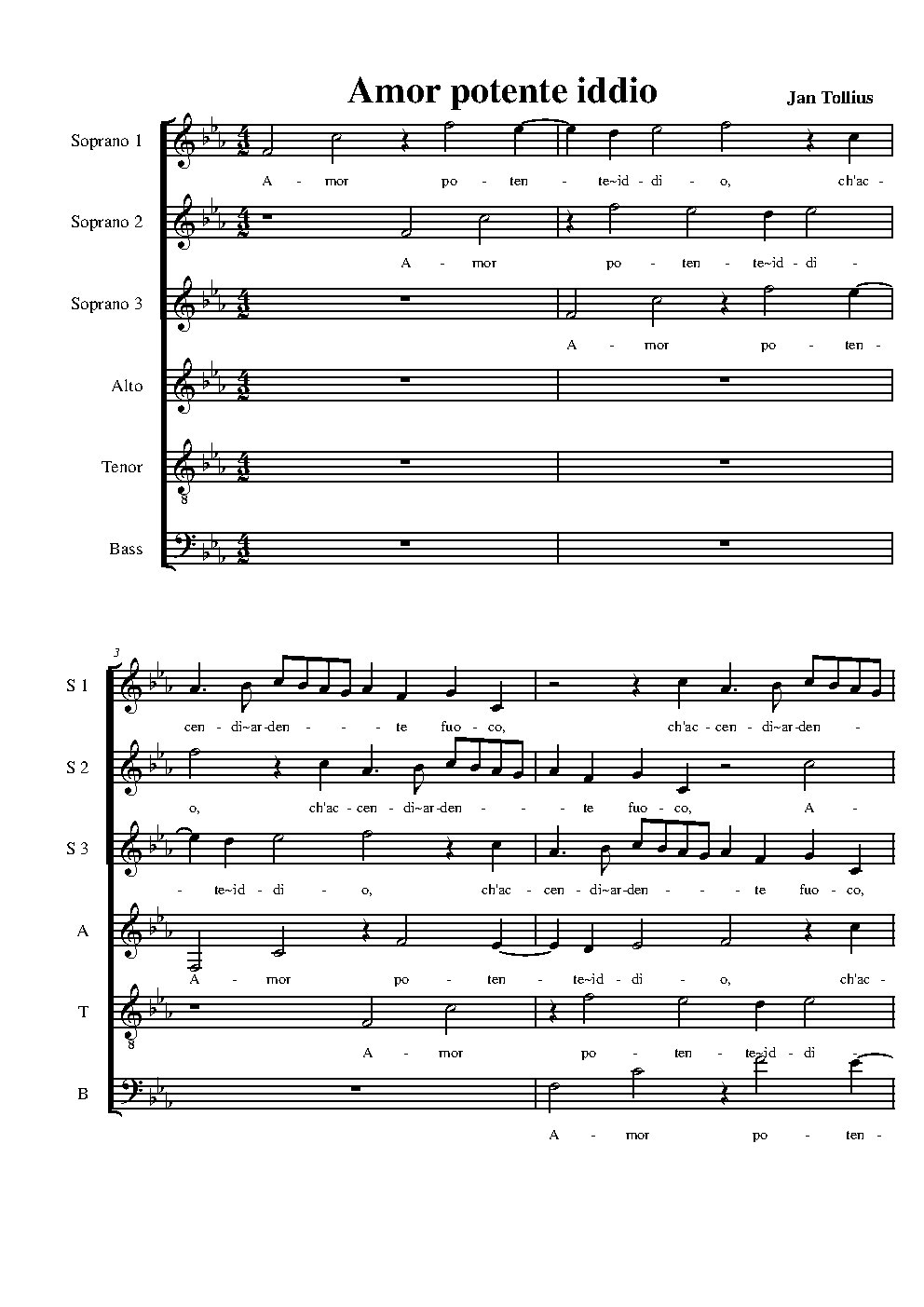Amor potente iddio - Choir Script PDF Thumbnail
