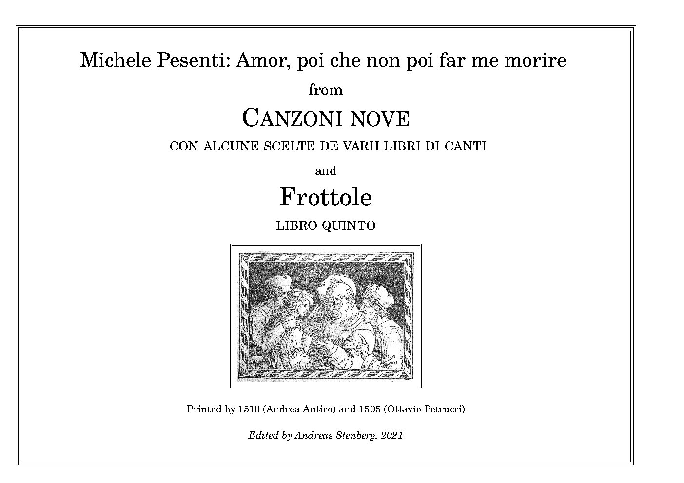 Amor poi che non poi far me morire