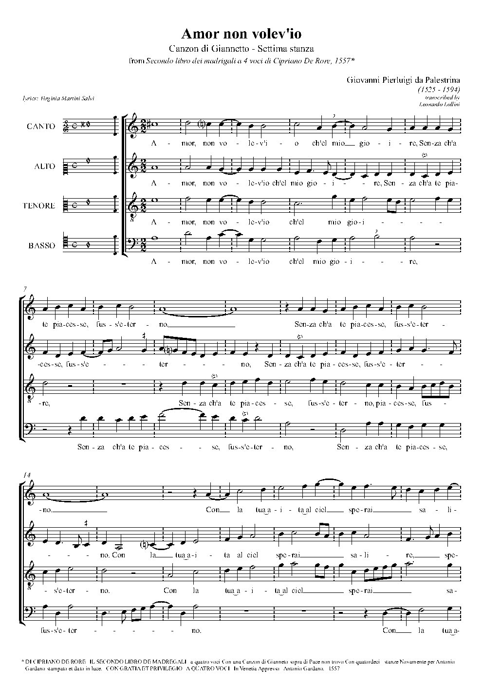 Amor non volev'io (Settima stanza)