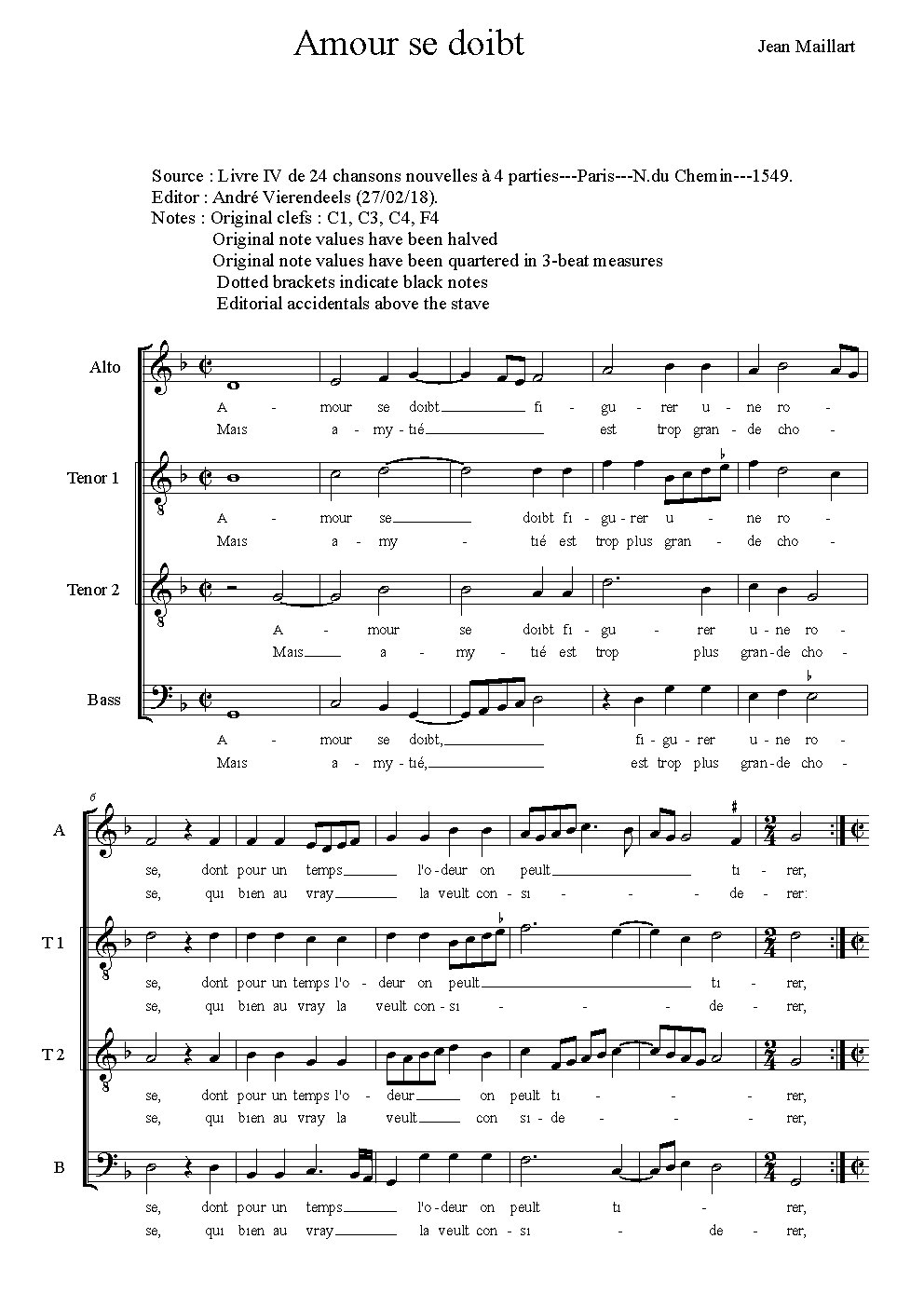 Amour se doibt - Choir Script PDF Thumbnail