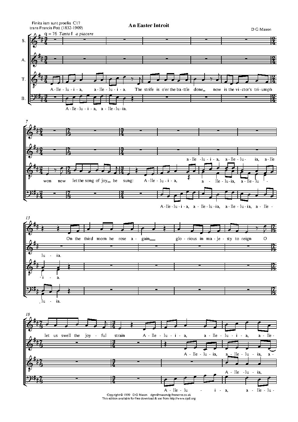 Easter Introit, An (The Strife is O'er)