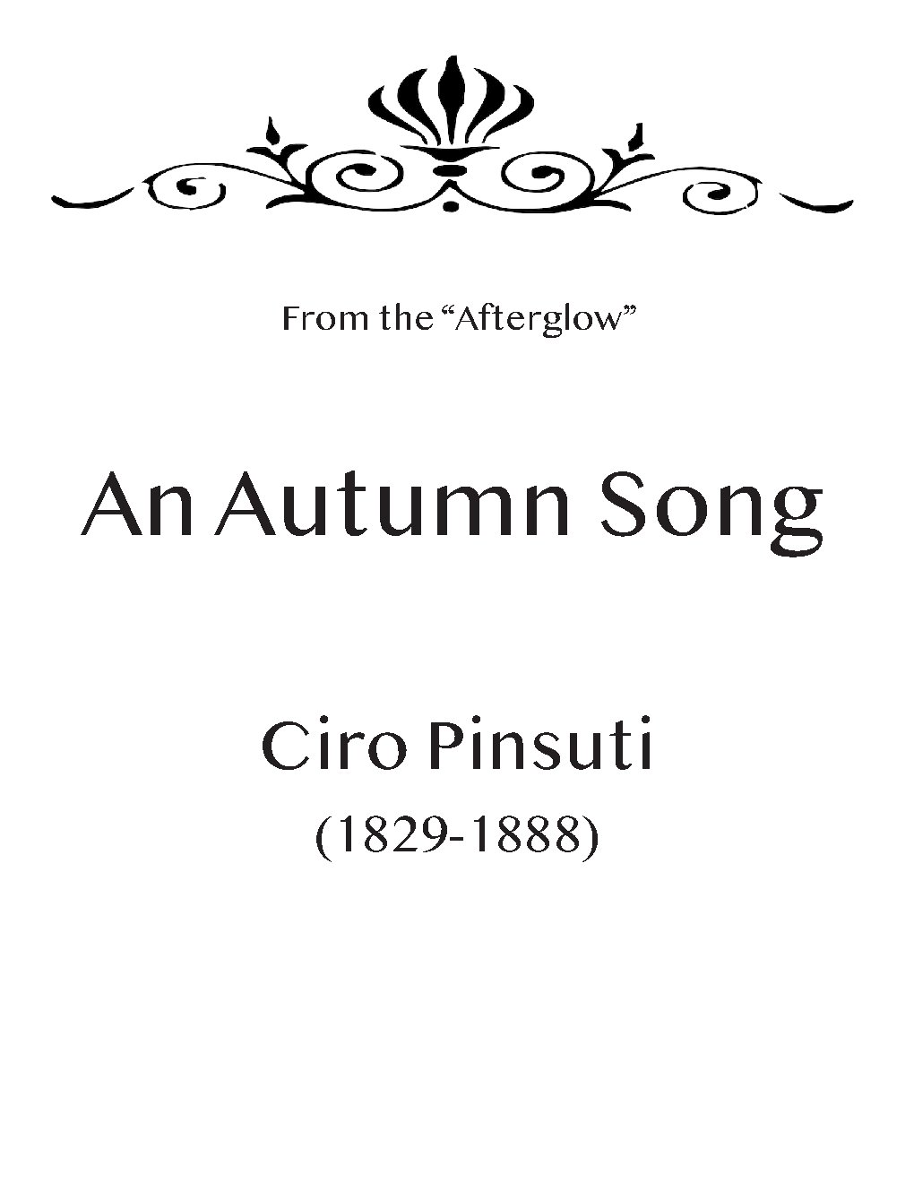 An Autumn song