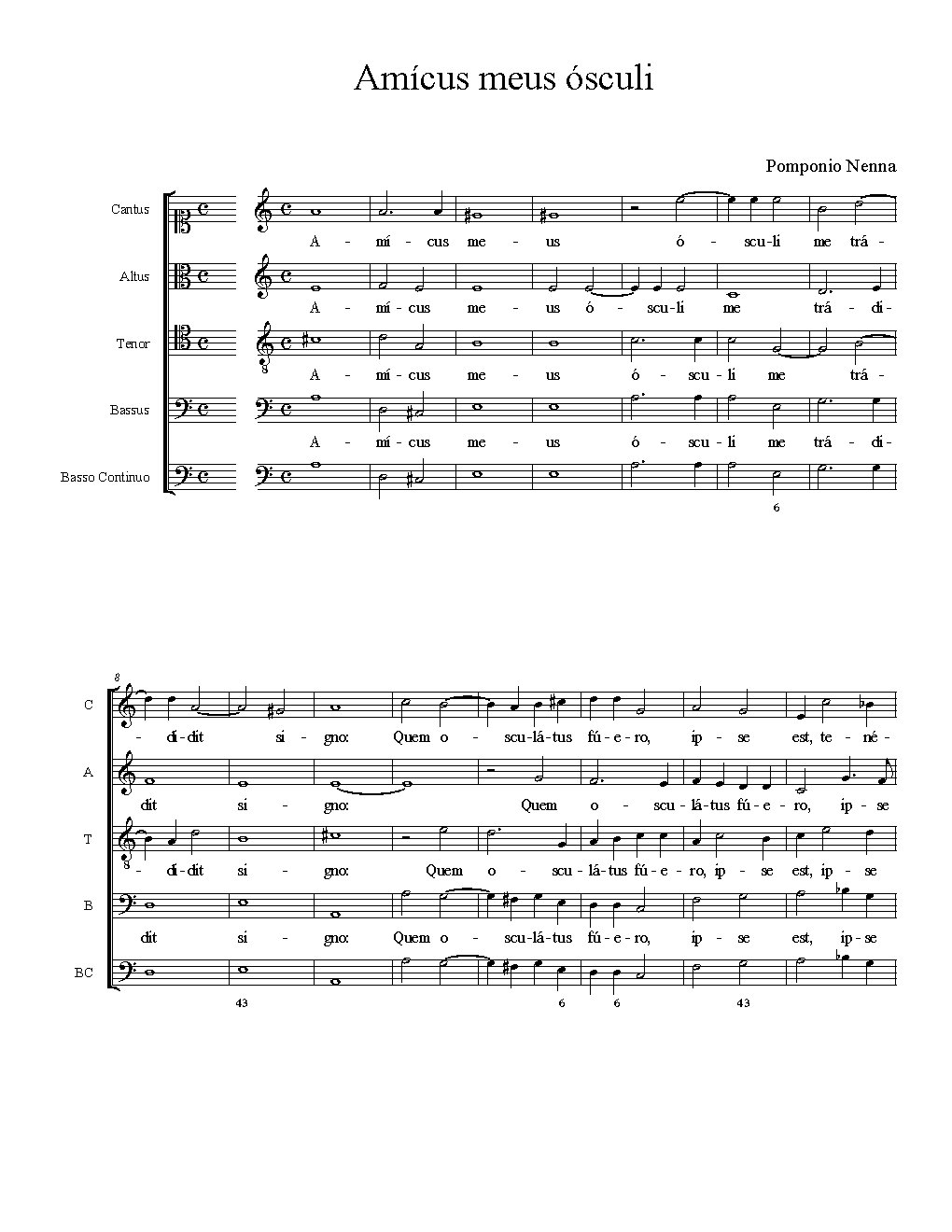 Amícus meus ósculi - Choir Script PDF Thumbnail