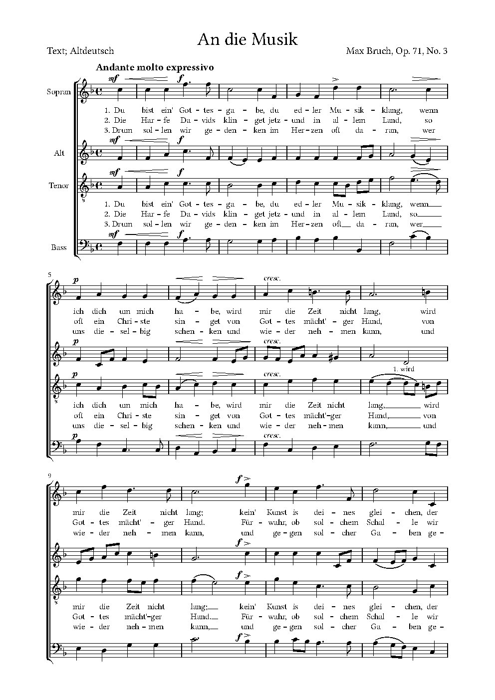 An die Musik, Op. 71 No. 3