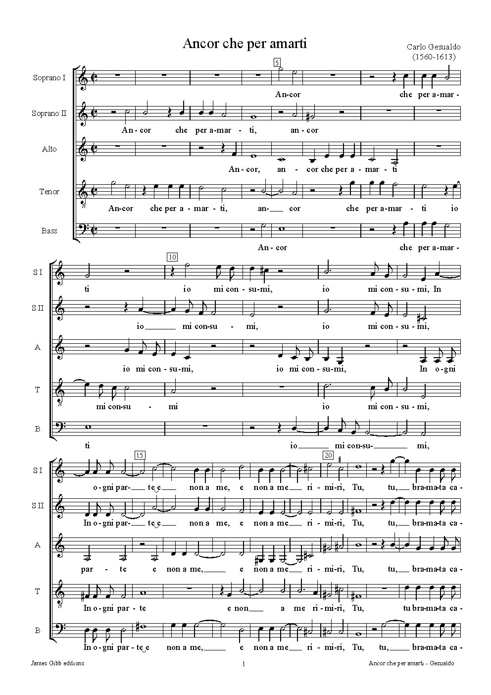 Ancor che per amarti - Choir Script PDF Thumbnail