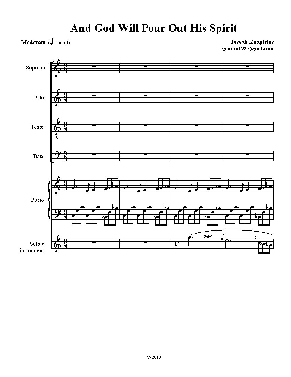 And God Will Pour Out His Spirit - Choir Script PDF Thumbnail
