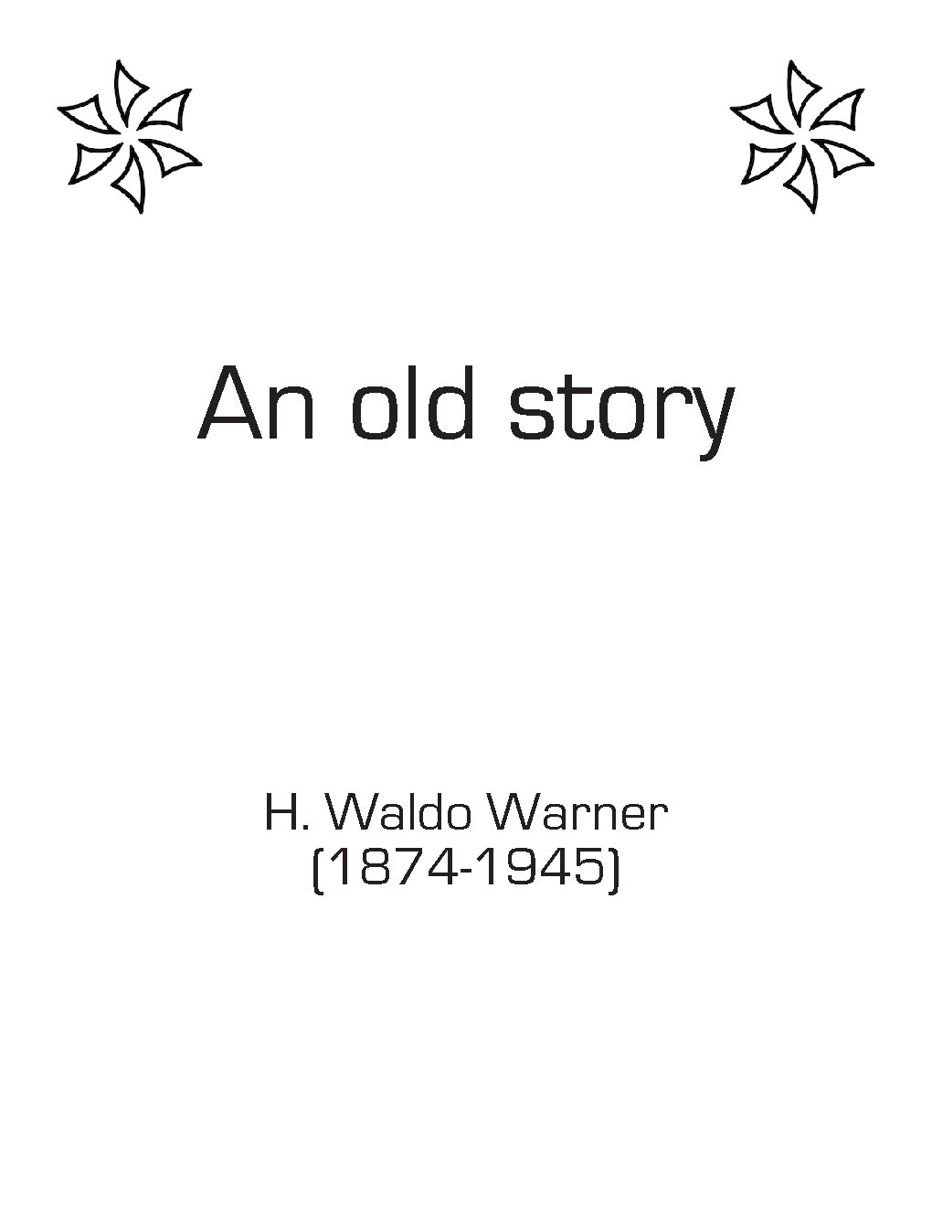 An old story - Choir Script PDF Thumbnail