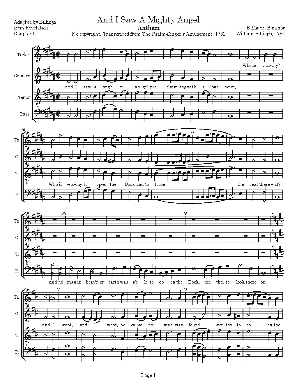 And I Saw a Mighty Angel - Choir Script PDF Thumbnail
