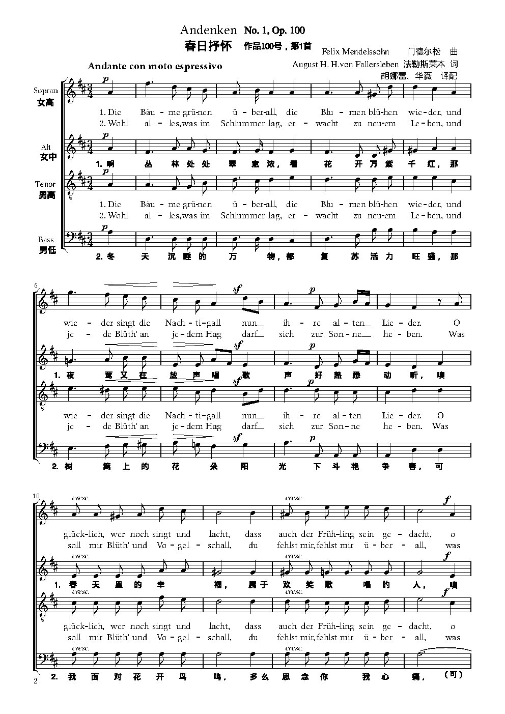 Im Wald, Op. 100, No. 1
