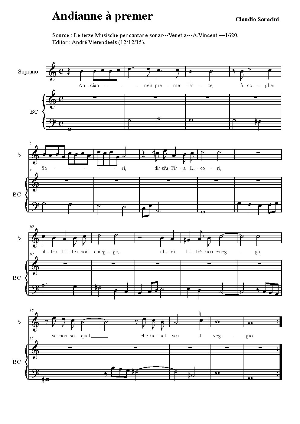 Andianne à premer latte - Choir Script PDF Thumbnail