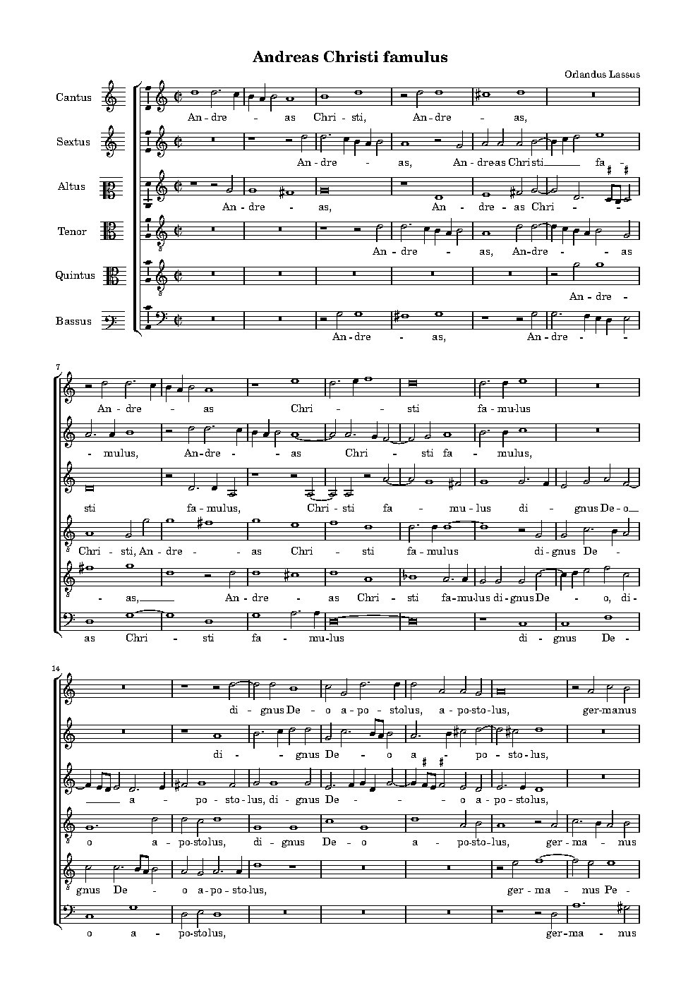 Andreas Christi famulus - Choir Script PDF Thumbnail