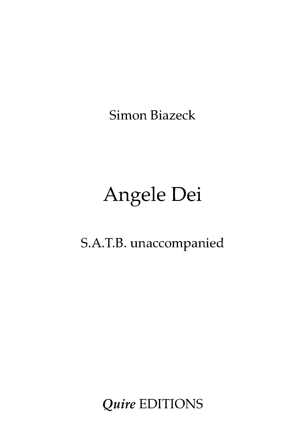 Angele Dei - Choir Script PDF Thumbnail