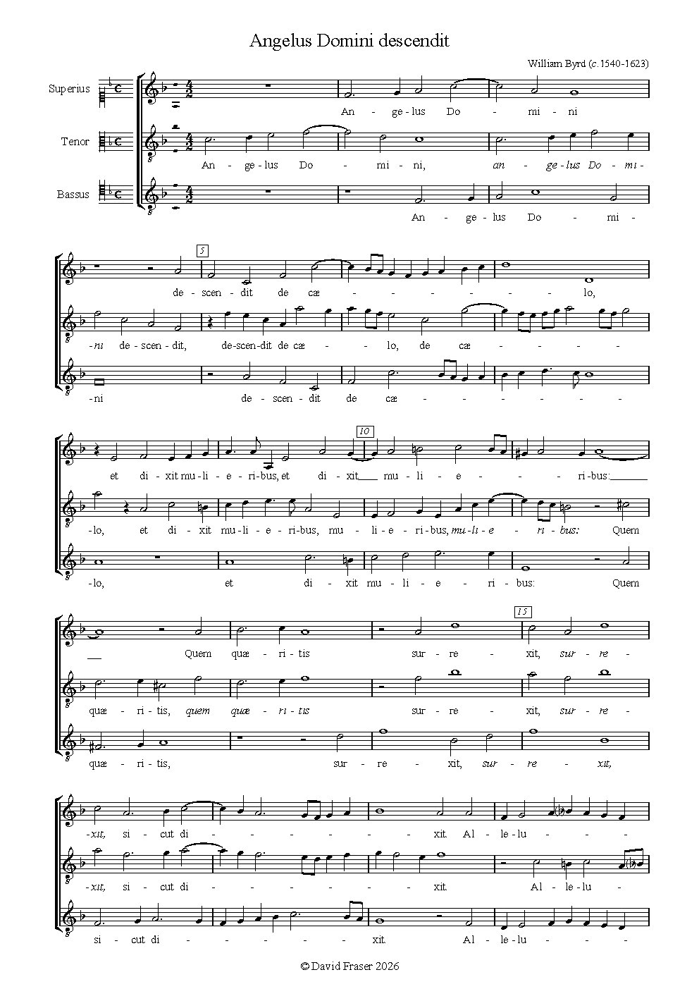 Angelus Domini descendit - Choir Script PDF Thumbnail