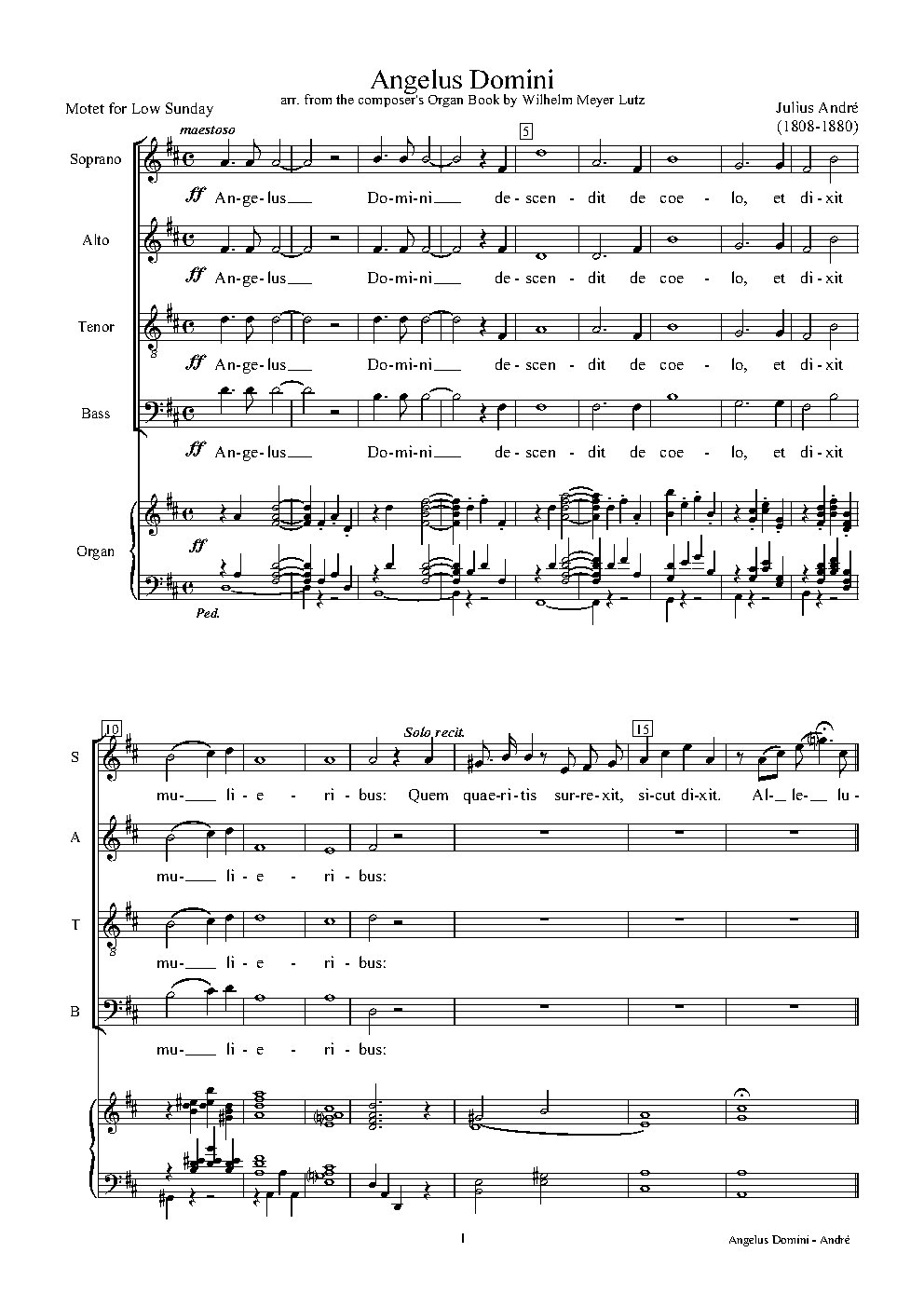 Angelus Domini - Choir Script PDF Thumbnail
