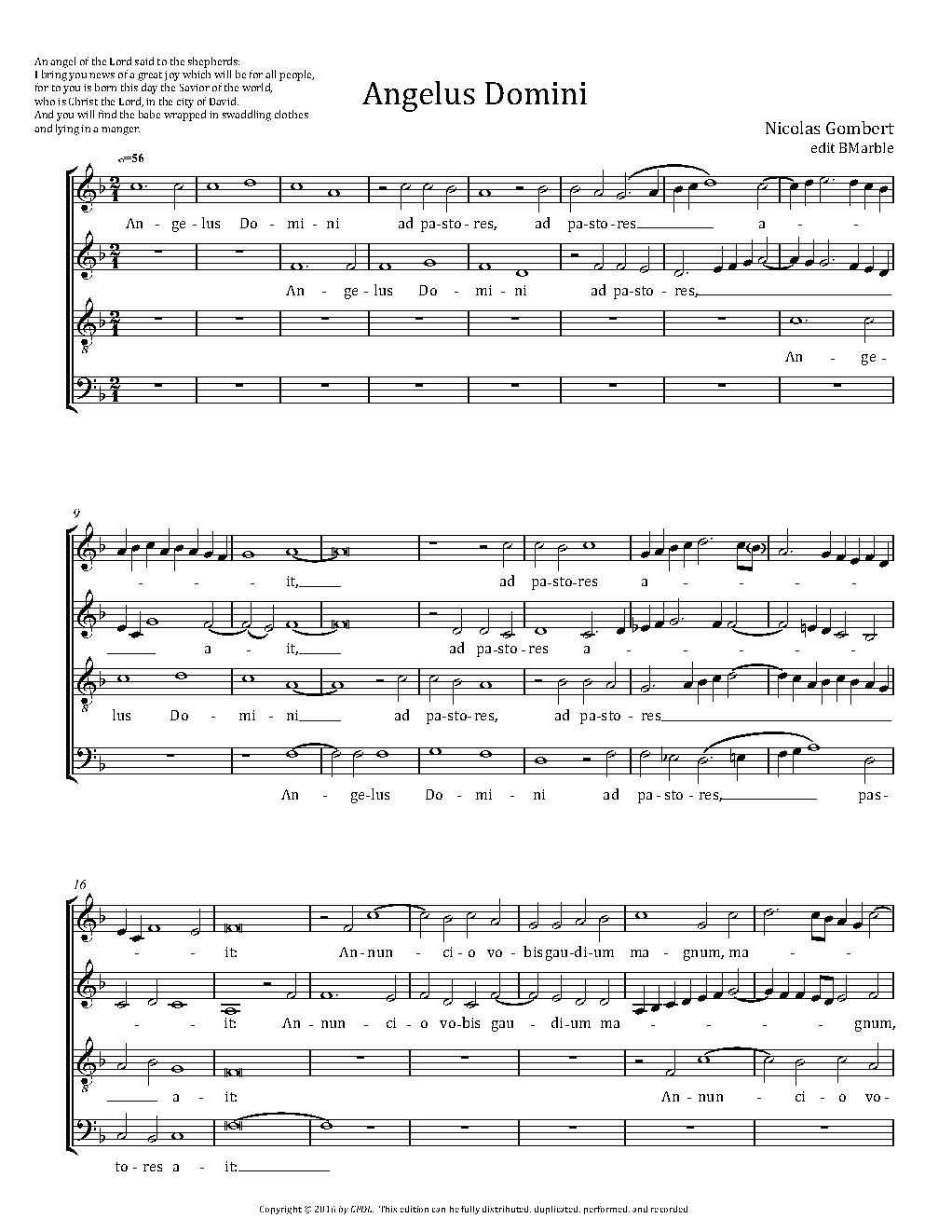 Angelus Domini - Choir Script PDF Thumbnail