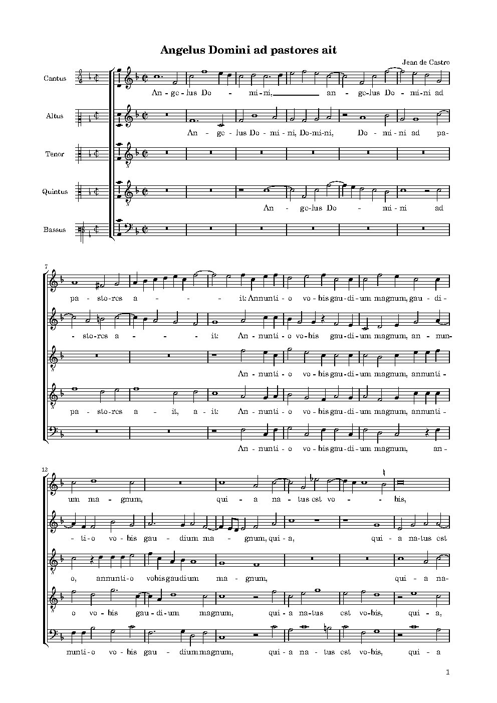 Angelus Domini ad pastores ait