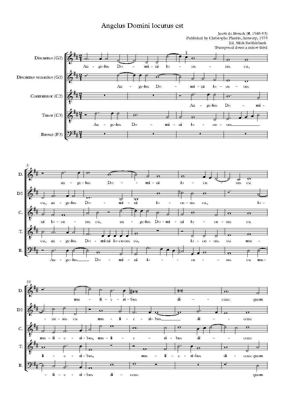 Angelus Domini locutus est - Choir Script PDF Thumbnail