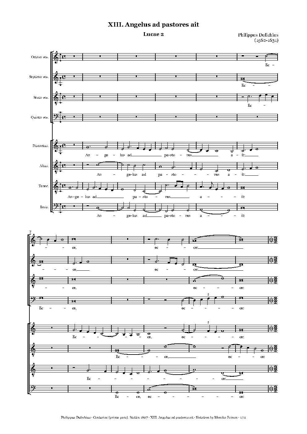 Angelus ad pastores ait - Choir Script PDF Thumbnail