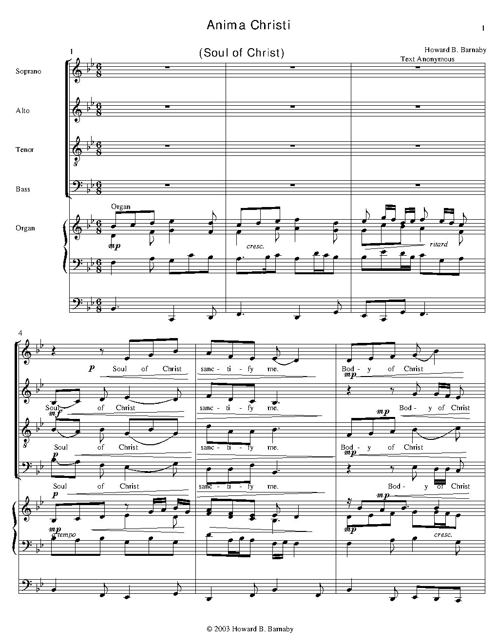 Anima Christi - Choir Script PDF Thumbnail