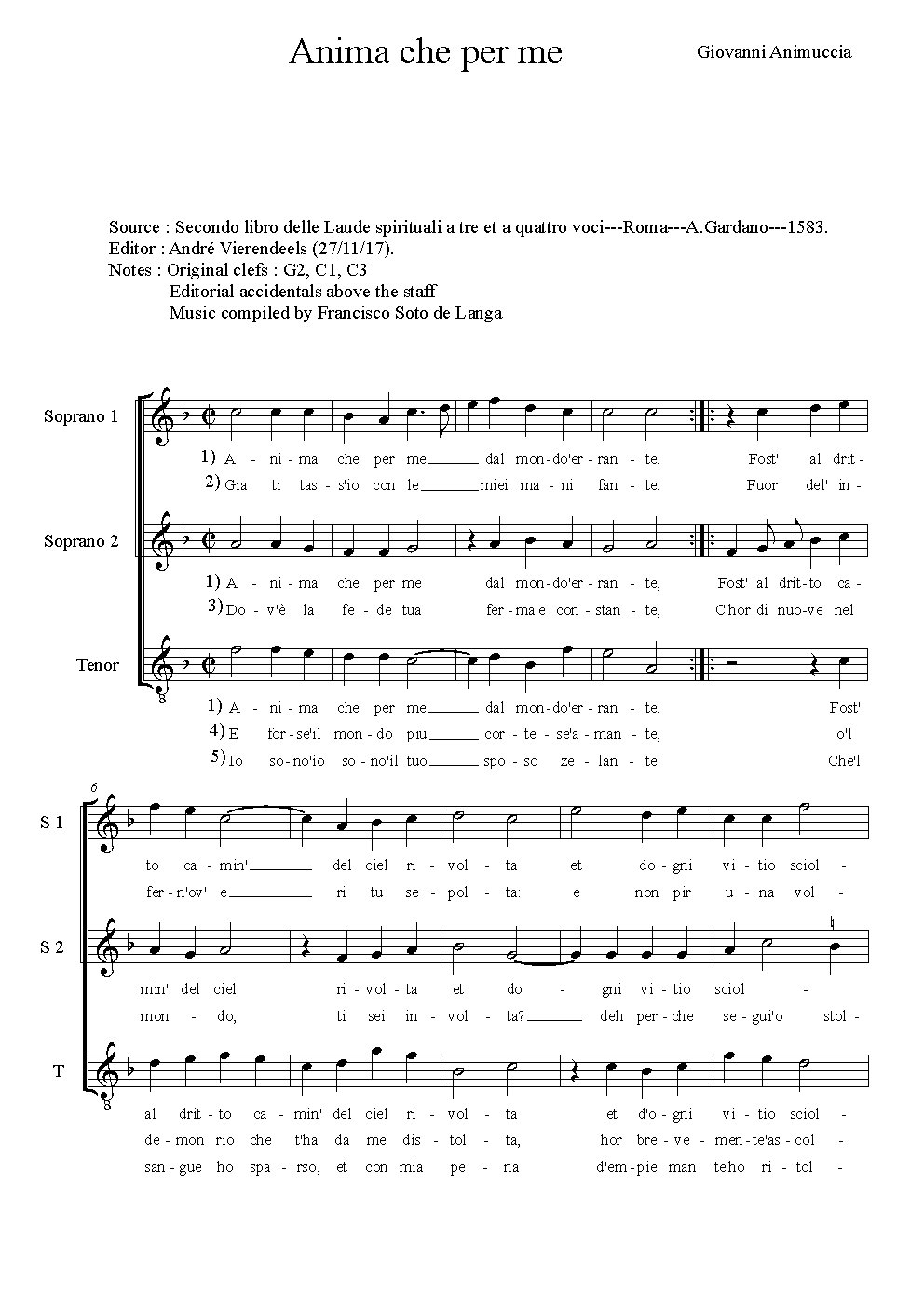 Anima che per me - Choir Script PDF Thumbnail