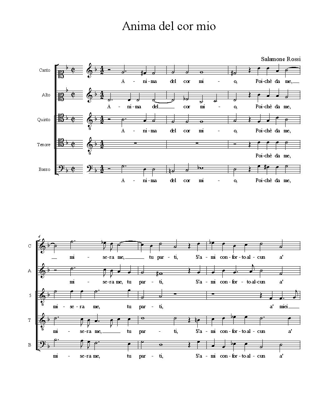 Anima del cor mio