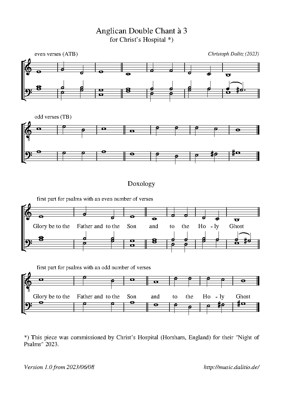 Anglican Chant à 3